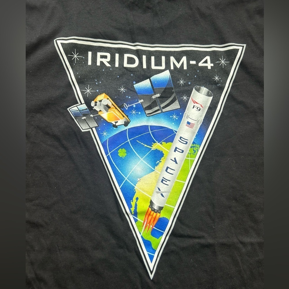 NWT SpaceX Elon Musk Iridium-4 Vandenberg Launch Authentic Space X Shirt 

Small
